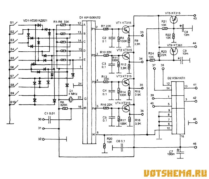 Км1506хл2 схема включения